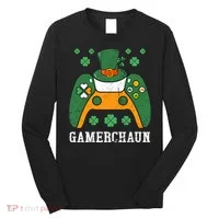Gamerchaun Video Game St Patrick's Day Gamer Game Controller Long Sleeve Shirt thumb 0