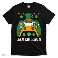 Gamerchaun Video Game St Patrick's Day Gamer Game Controller T-Shirt thumb 0