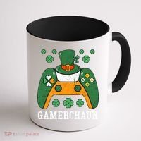 Gamerchaun Video Game St Patrick's Day Gamer Game Controller Coffee Mug thumb 1