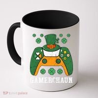 Gamerchaun Video Game St Patrick's Day Gamer Game Controller Coffee Mug thumb 0