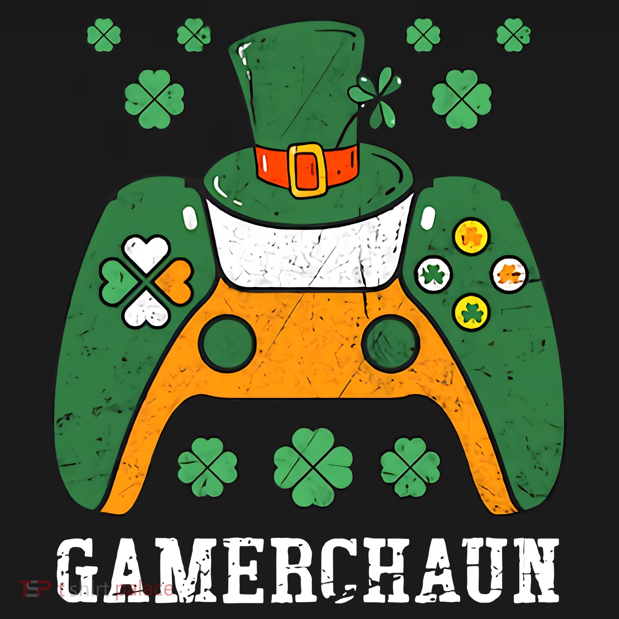 Gamerchaun Video Game St Patrick's Day Gamer Game Controller Polo