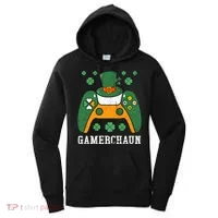 Gamerchaun Video Game St Patrick's Day Gamer Game Controller Women's Hoodie thumb 0