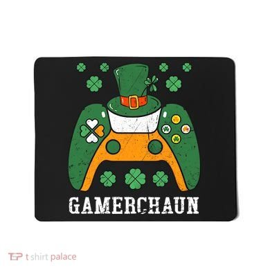 Gamerchaun Video Game St Patrick's Day Gamer Game Controller Mousepad