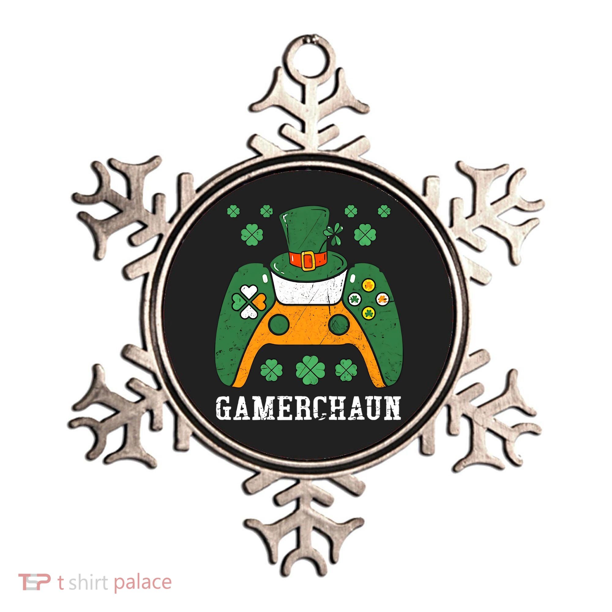Gamerchaun Video Game St Patrick's Day Gamer Game Controller Ornament