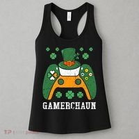 Gamerchaun Video Game St Patrick's Day Gamer Game Controller Women's Tank Top thumb 3