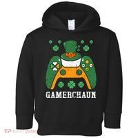 Gamerchaun Video Game St Patrick's Day Gamer Game Controller Toddler Hoodie thumb 0