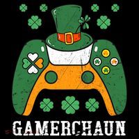 Gamerchaun Video Game St Patrick's Day Gamer Game Controller Toddler Hoodie thumb 2
