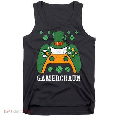Gamerchaun Video Game St Patrick's Day Gamer Game Controller Tank Top