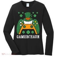 Gamerchaun Video Game St Patrick's Day Gamer Game Controller Women's Long Sleeve Shirt thumb 0