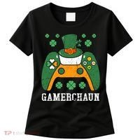 Gamerchaun Video Game St Patrick's Day Gamer Game Controller Women's T-Shirt thumb 0