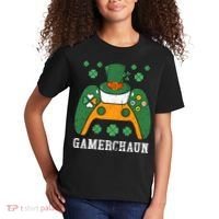 Gamerchaun Video Game St Patrick's Day Gamer Game Controller Kids T-Shirt thumb 2