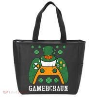 Gamerchaun Video Game St Patrick's Day Gamer Game Controller Tote Bag thumb 0
