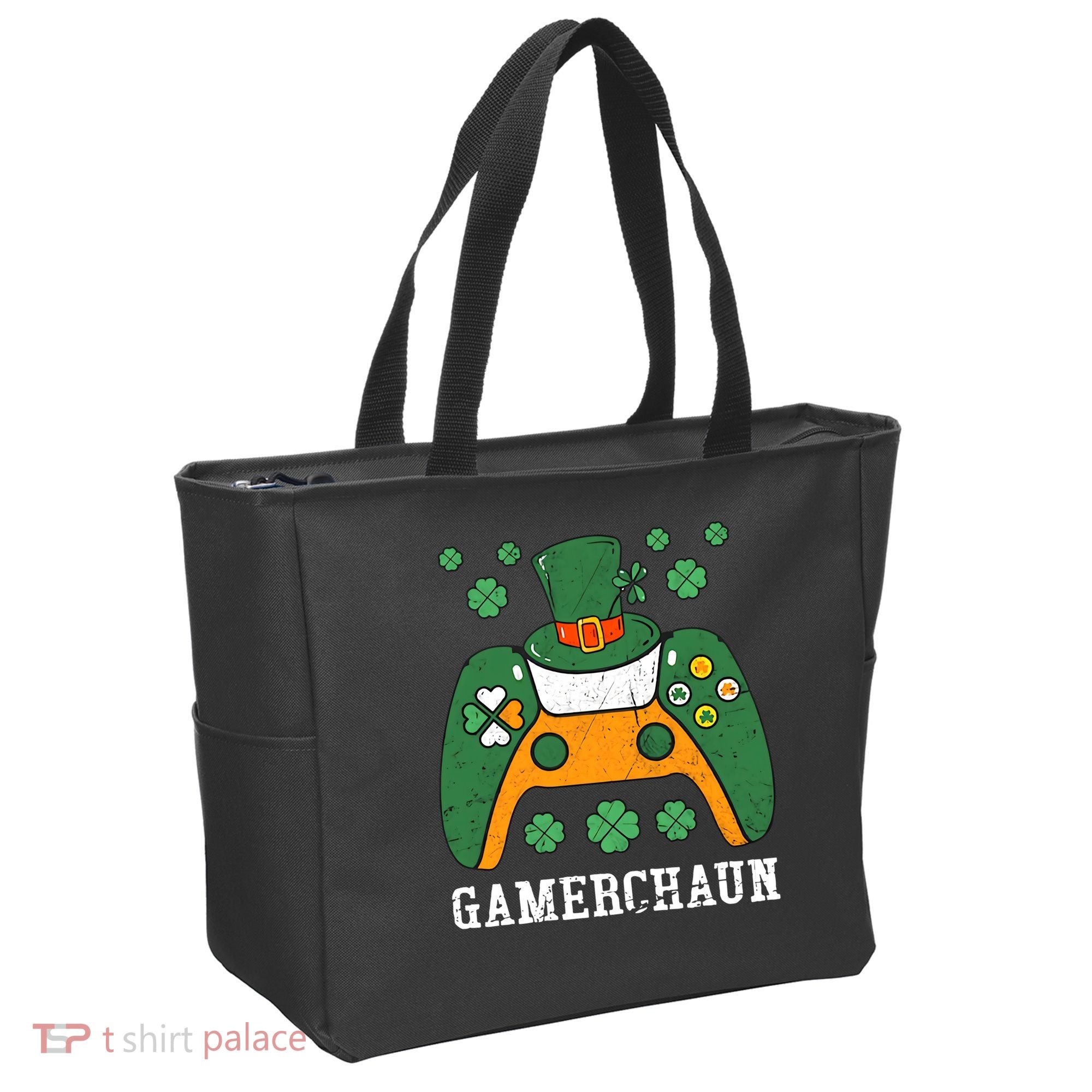 Gamerchaun Video Game St Patrick's Day Gamer Game Controller Tote Bag