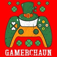 Gamerchaun Video Game St Patrick's Day Gamer Game Controller Santa Hat thumb 1