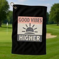 Good Vibes Higher Golf Towel thumb 1