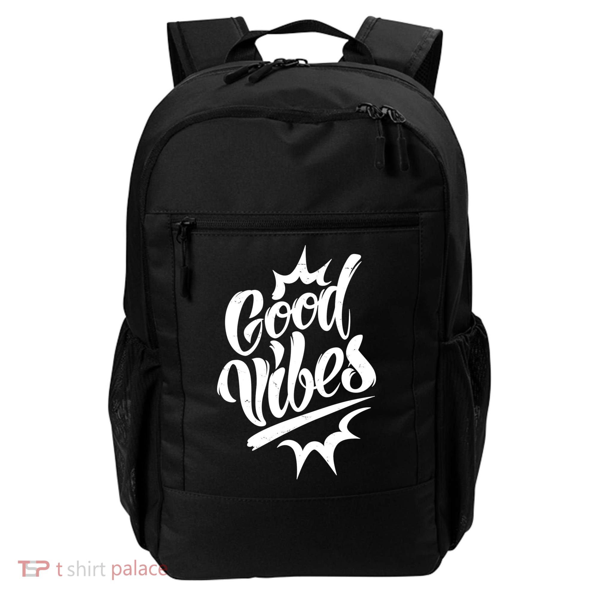 Good Vibes Motivational Quote Backpack
