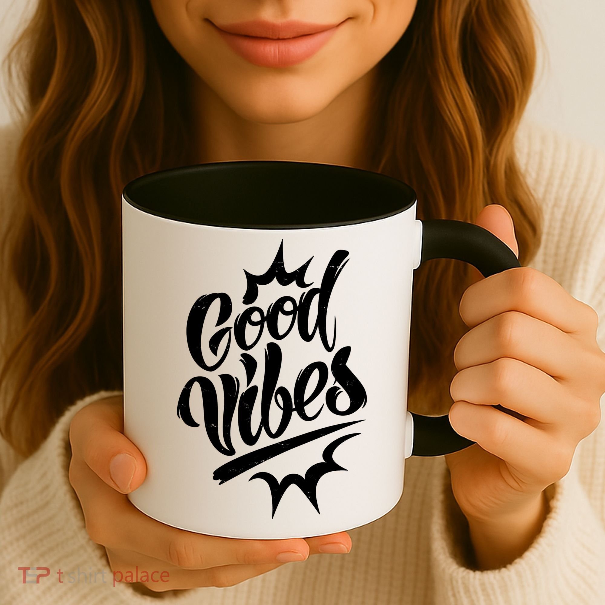 Good Vibes Motivational Quote Coffee Mug