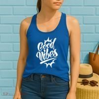 Good Vibes Motivational Quote Women's Tank Top thumb 2