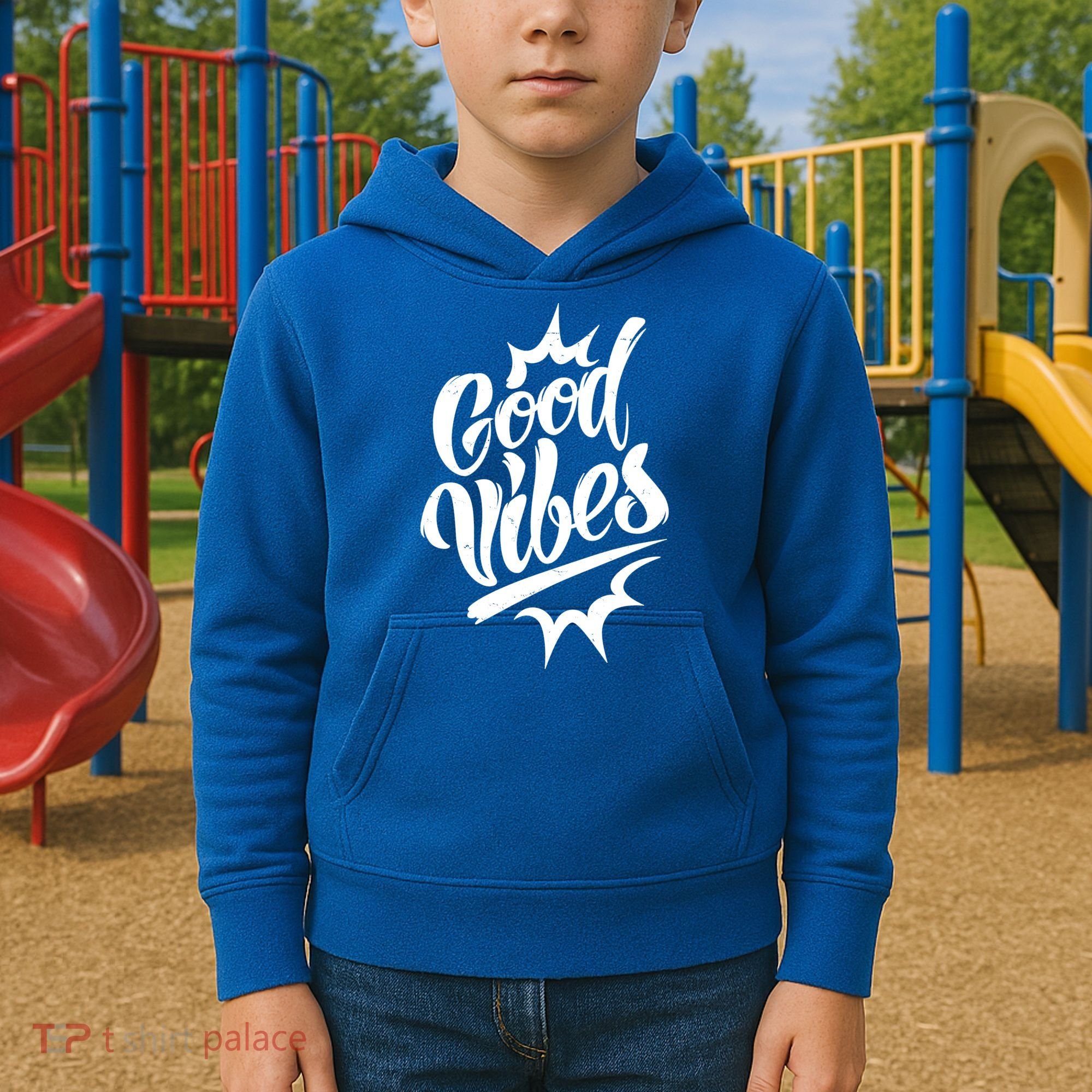 Good Vibes Motivational Quote Kids Hoodie