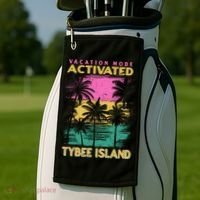 Georgia Vacation Mode Activated Tybee Island Gift Golf Towel thumb 2