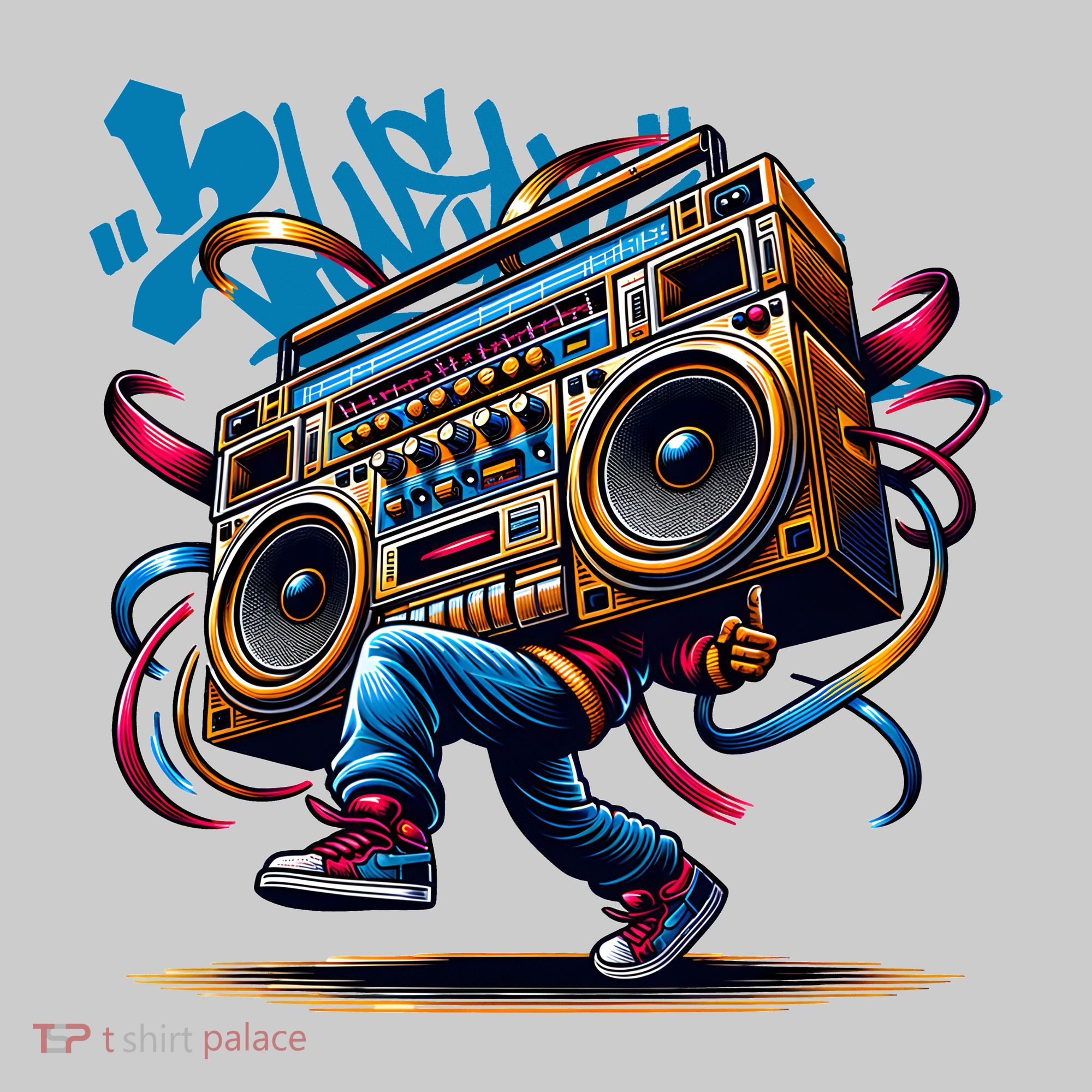 Graffiti Vibes: My GenerationS Boombox Beats T-Shirt
