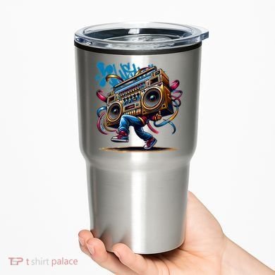Graffiti Vibes: My GenerationS Boombox Beats Tumbler