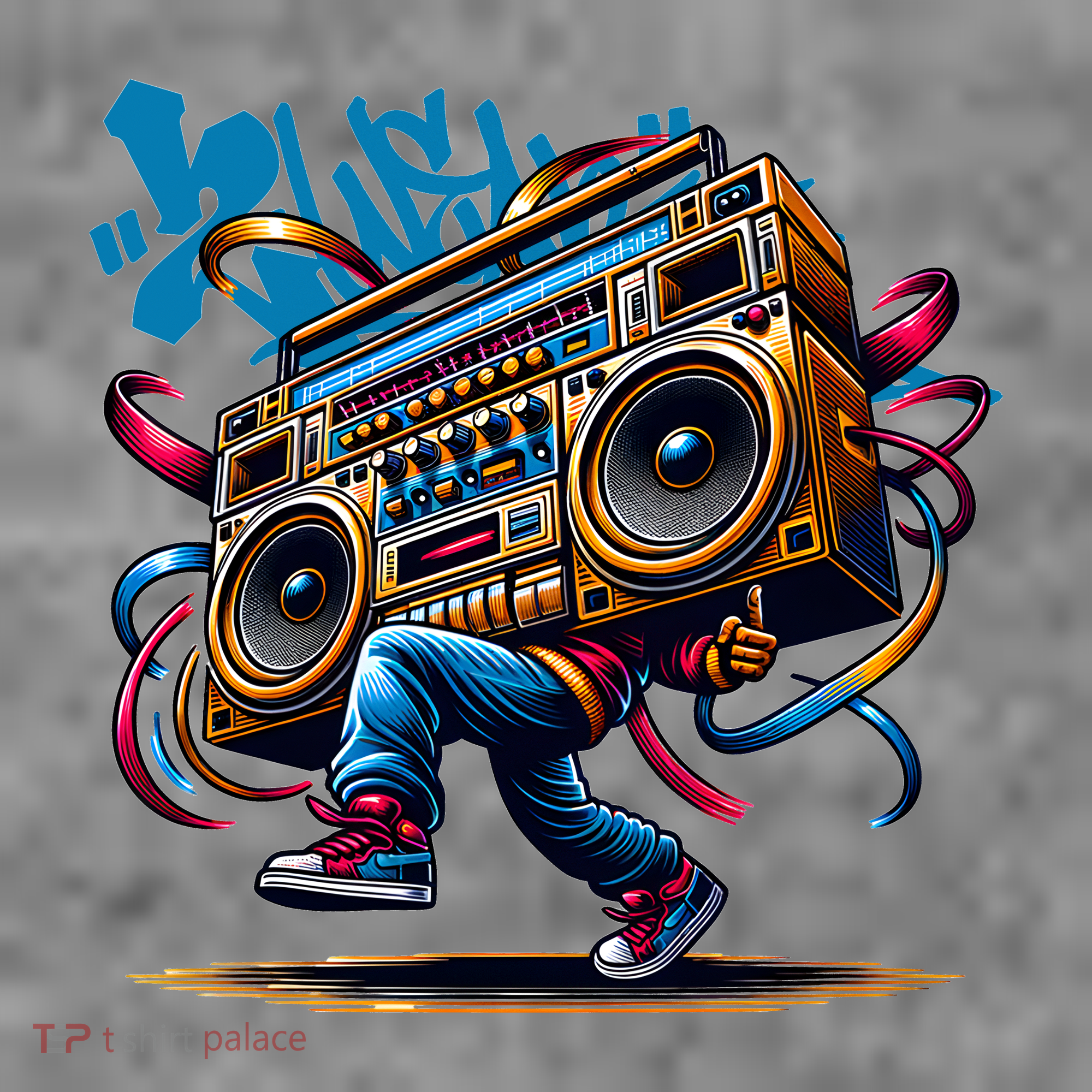 Graffiti Vibes: My GenerationS Boombox Beats Toddler Hoodie
