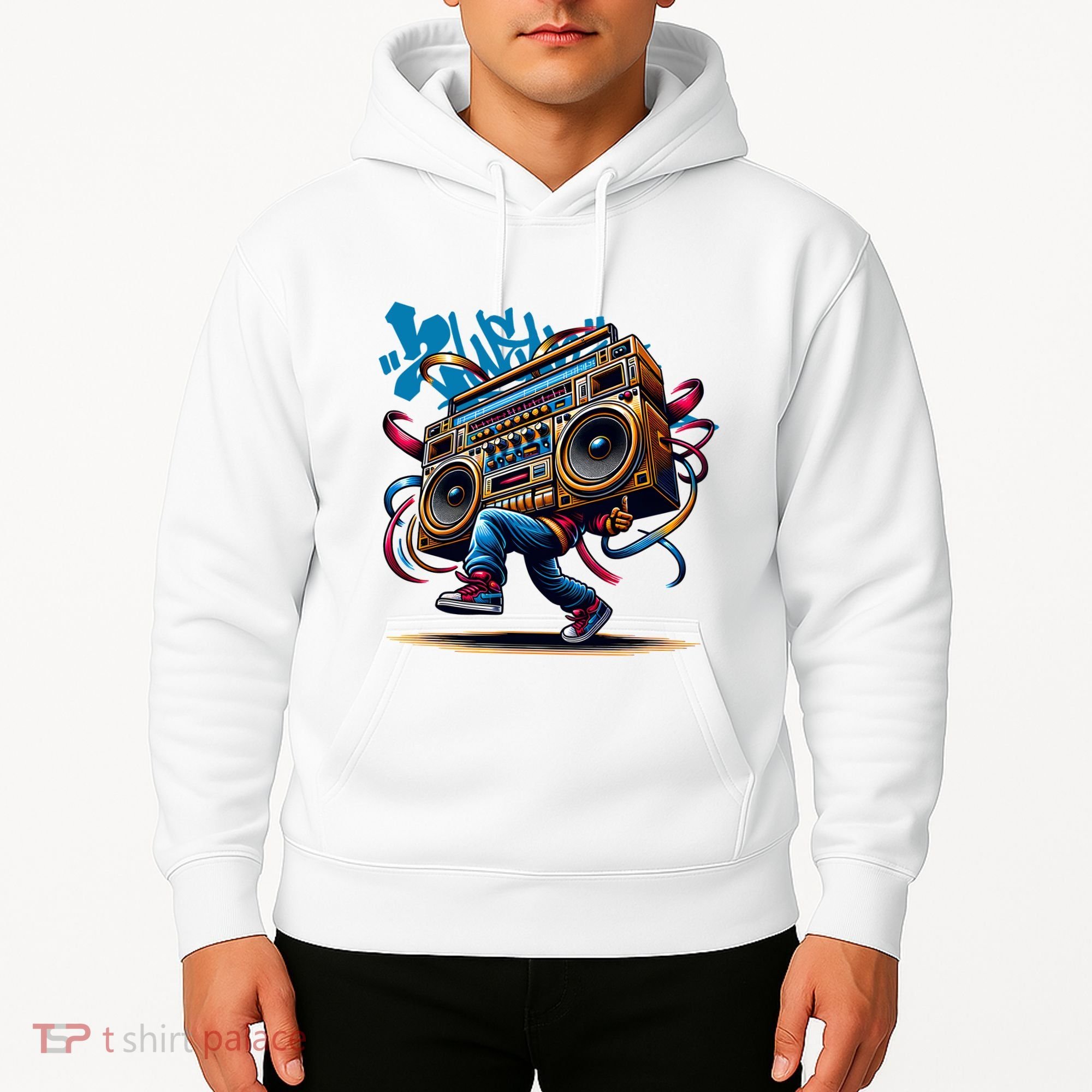 Graffiti Vibes: My GenerationS Boombox Beats Hoodie