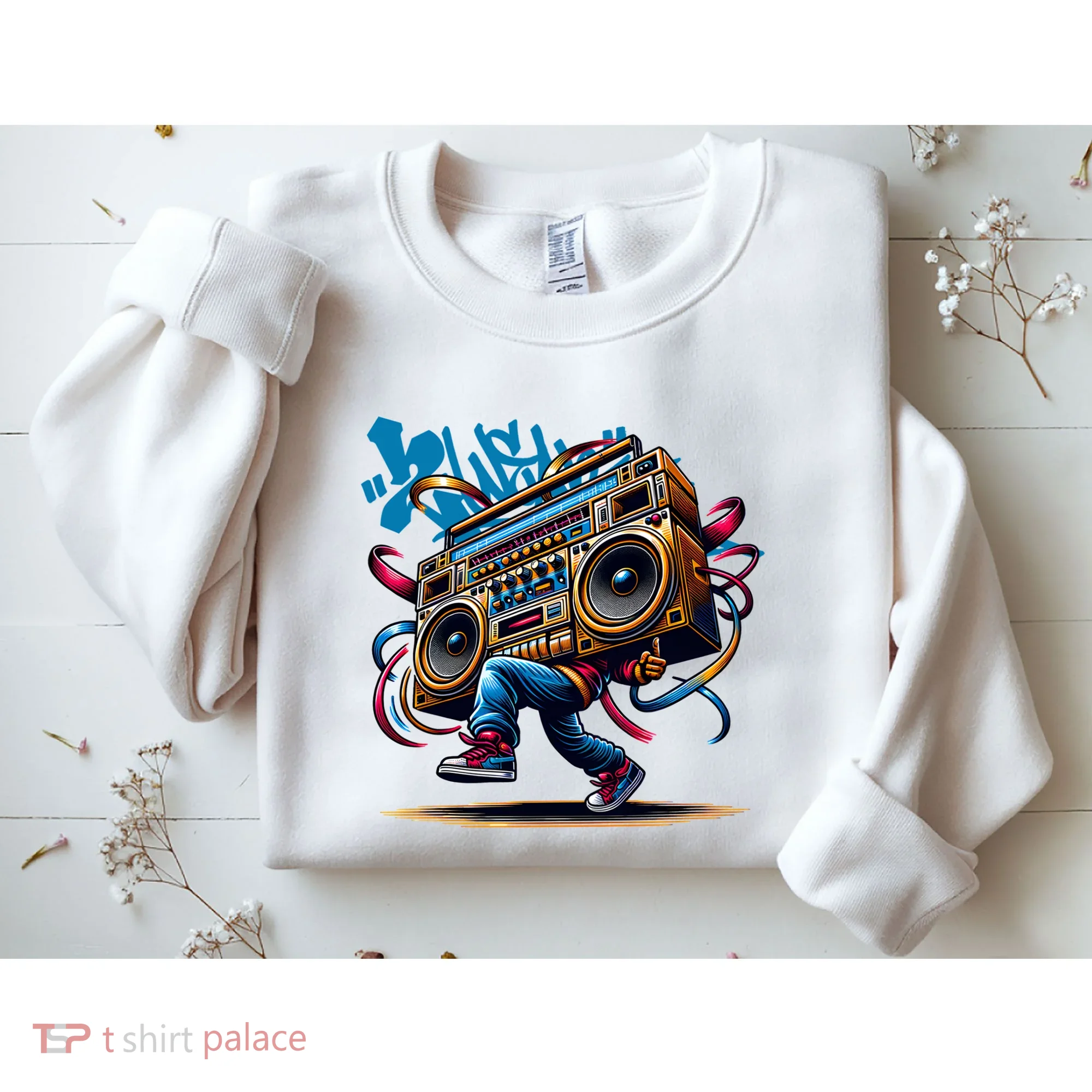 Graffiti Vibes: My GenerationS Boombox Beats Sweatshirt