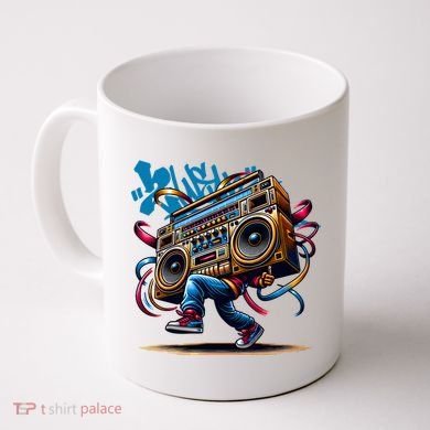 Graffiti Vibes: My GenerationS Boombox Beats Coffee Mug