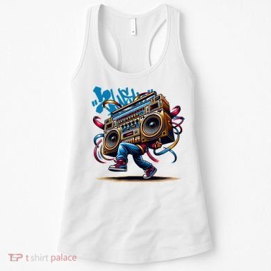 Graffiti Vibes: My GenerationS Boombox Beats Women's Tank Top