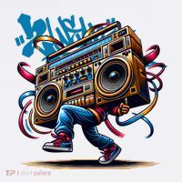 Graffiti Vibes: My GenerationS Boombox Beats Baby Bodysuit thumb 2