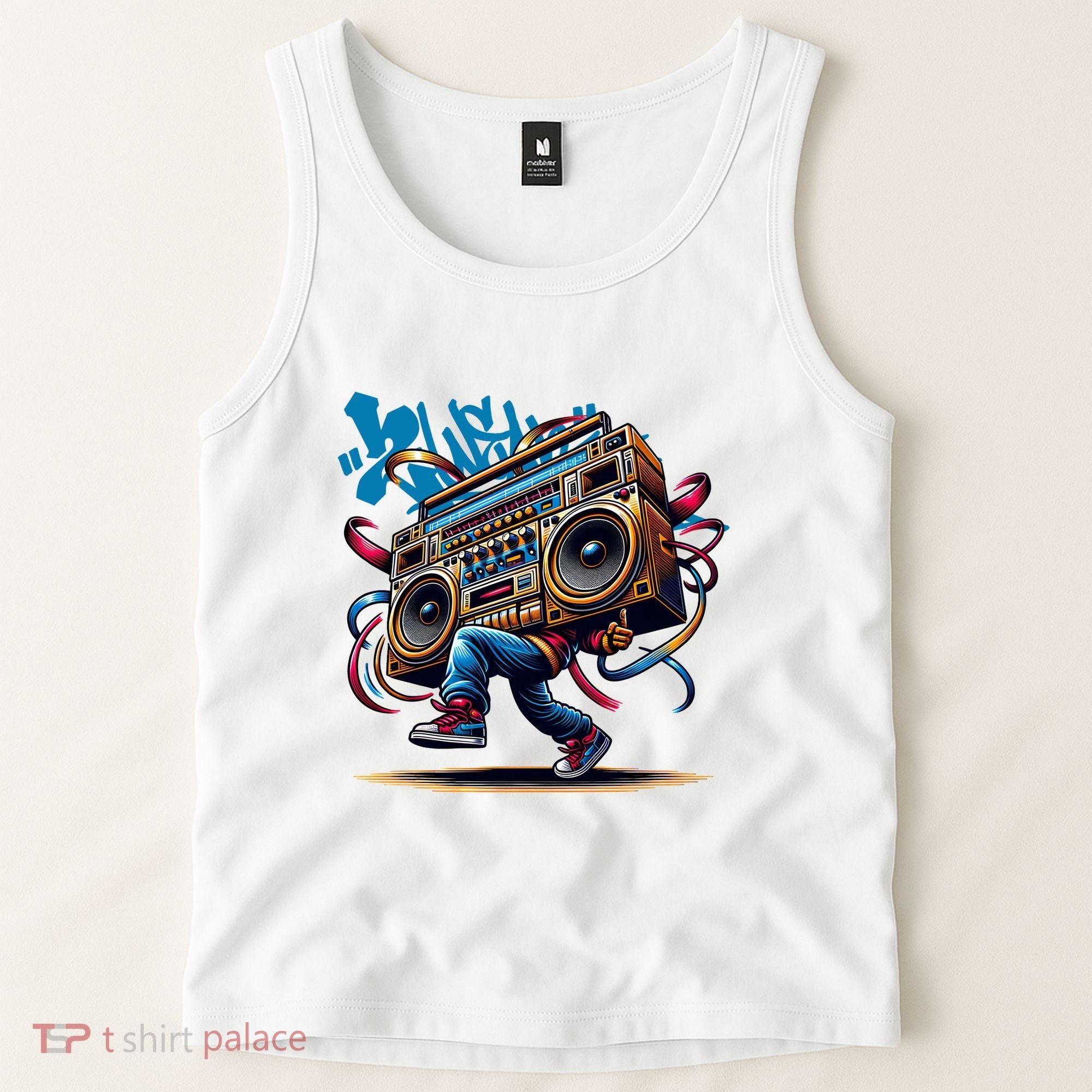 Graffiti Vibes: My GenerationS Boombox Beats Tank Top