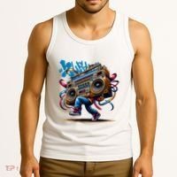 Graffiti Vibes: My GenerationS Boombox Beats Tank Top thumb 3