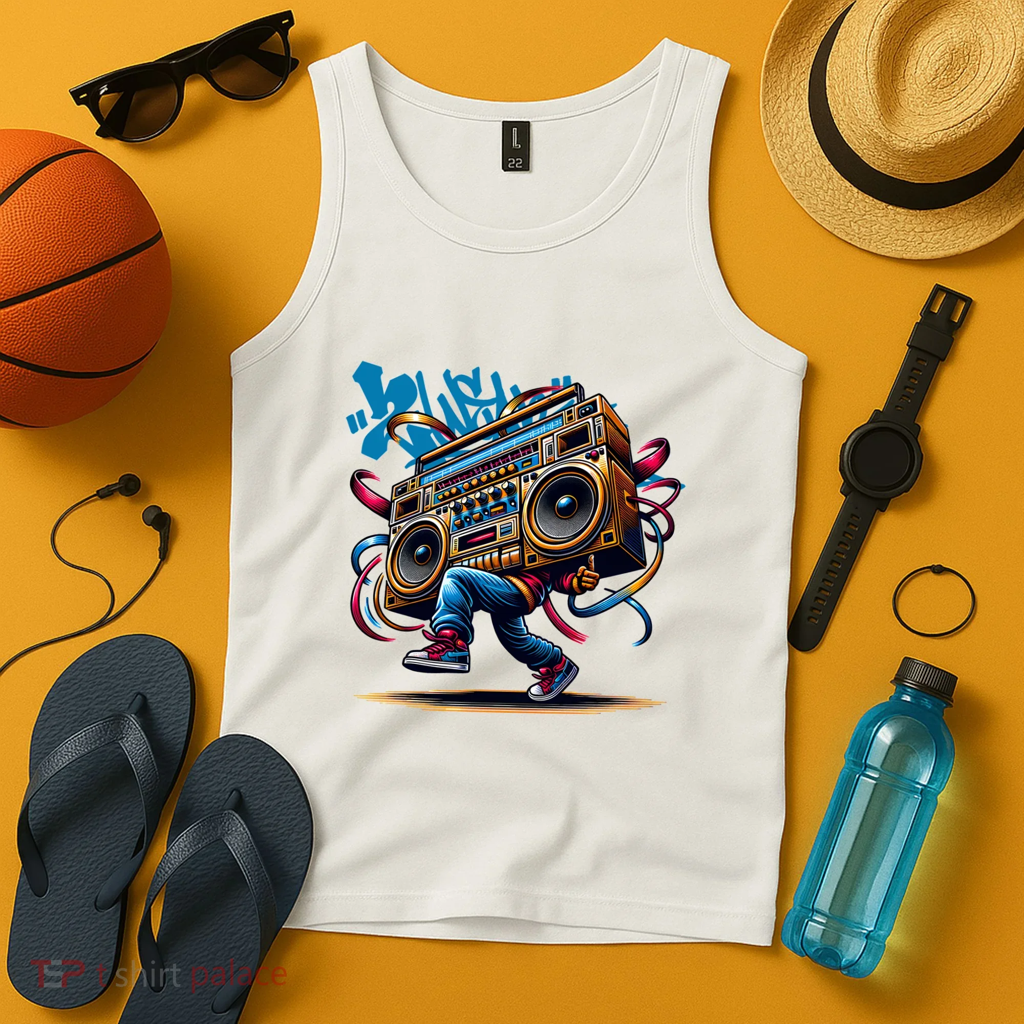 Graffiti Vibes: My GenerationS Boombox Beats Tank Top
