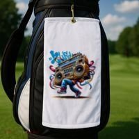 Graffiti Vibes: My GenerationS Boombox Beats Golf Towel thumb 2