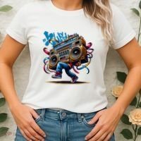 Graffiti Vibes: My GenerationS Boombox Beats Women's T-Shirt thumb 2