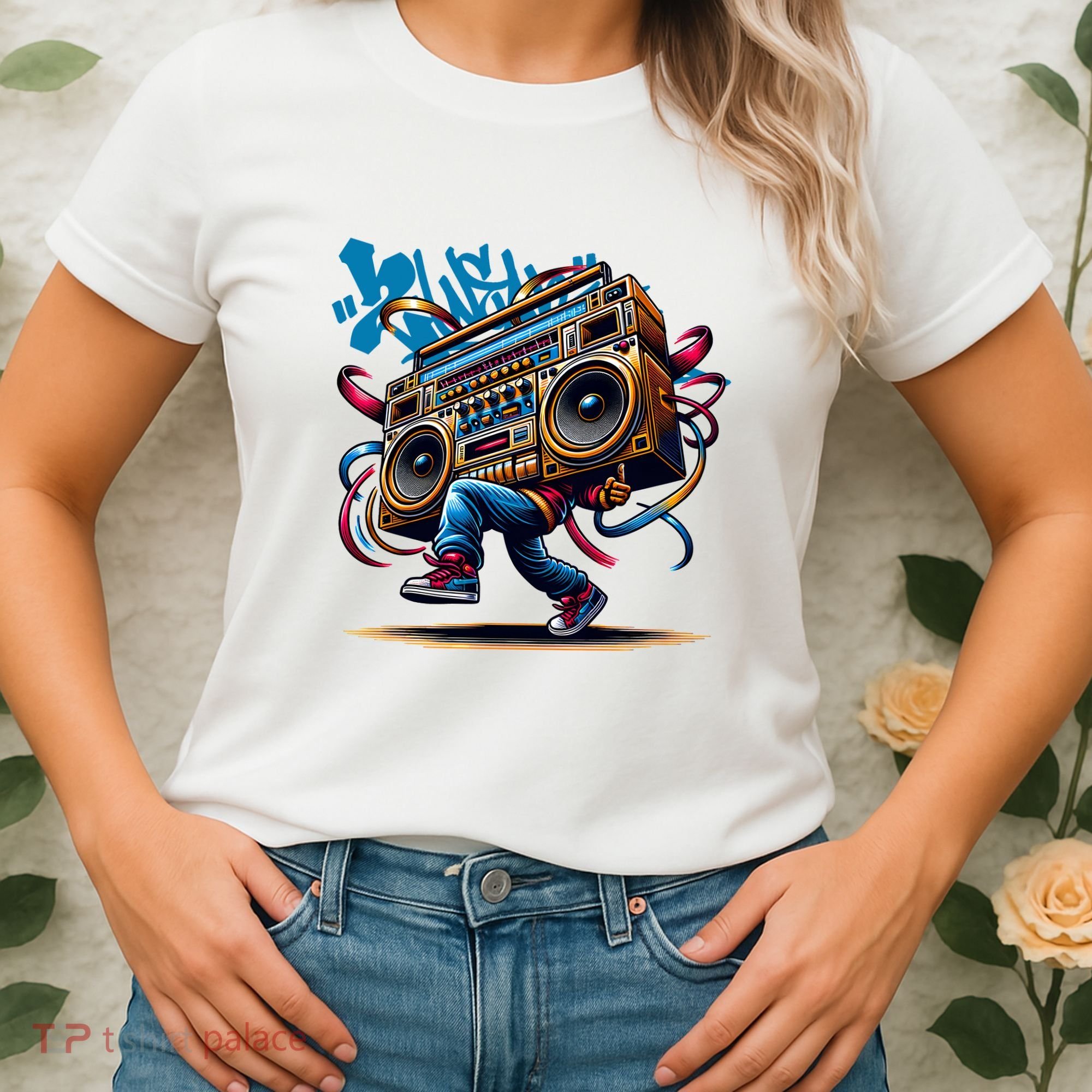 Graffiti Vibes: My GenerationS Boombox Beats Women's T-Shirt