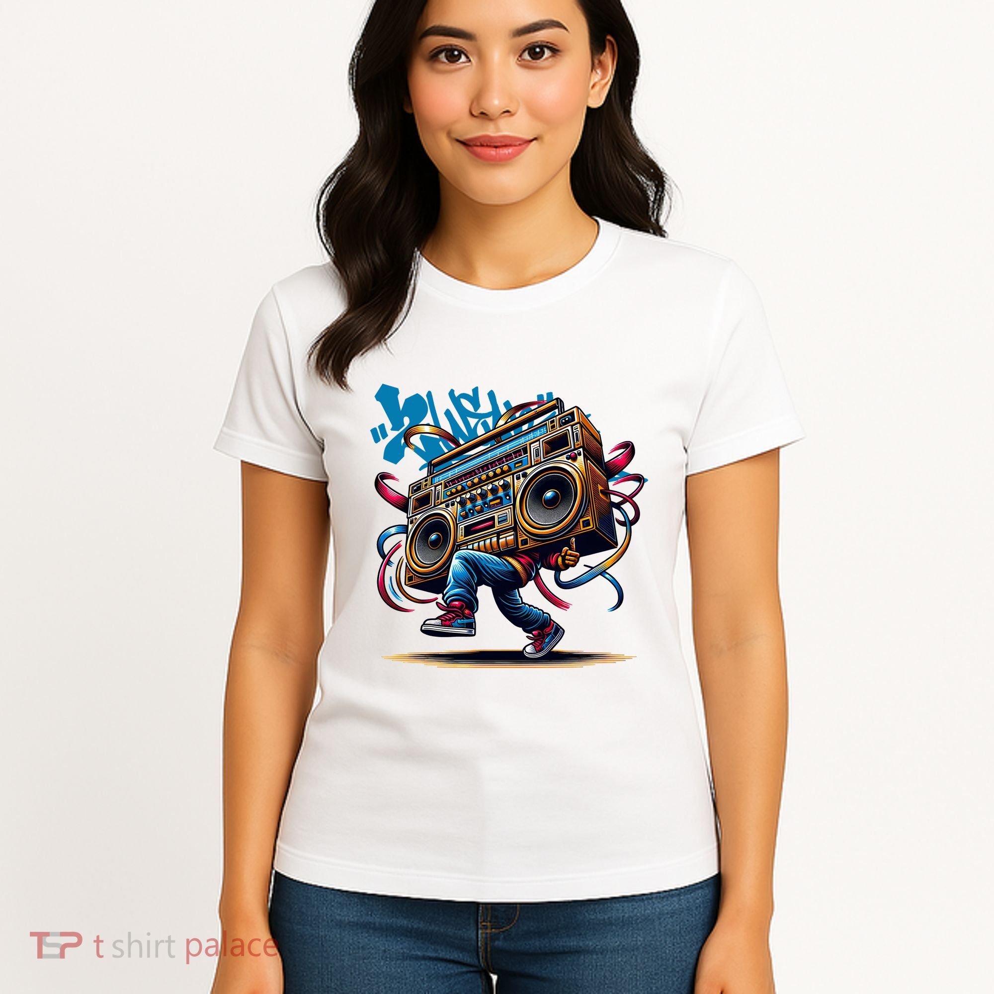 Graffiti Vibes: My GenerationS Boombox Beats Women's T-Shirt
