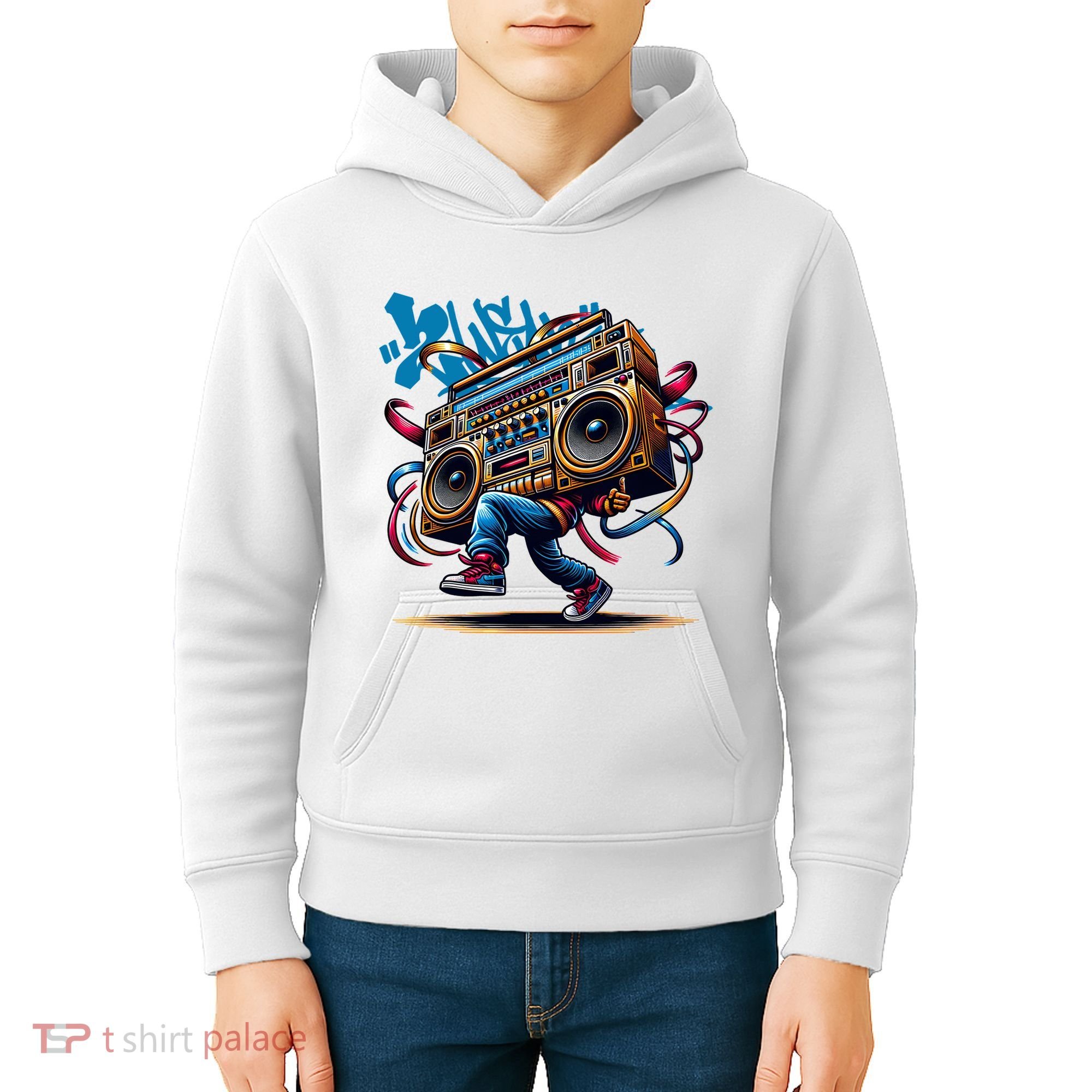Graffiti Vibes: My GenerationS Boombox Beats Kids Hoodie