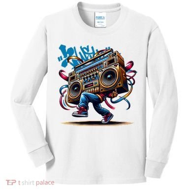 Graffiti Vibes: My GenerationS Boombox Beats Kids Long Sleeve Shirt