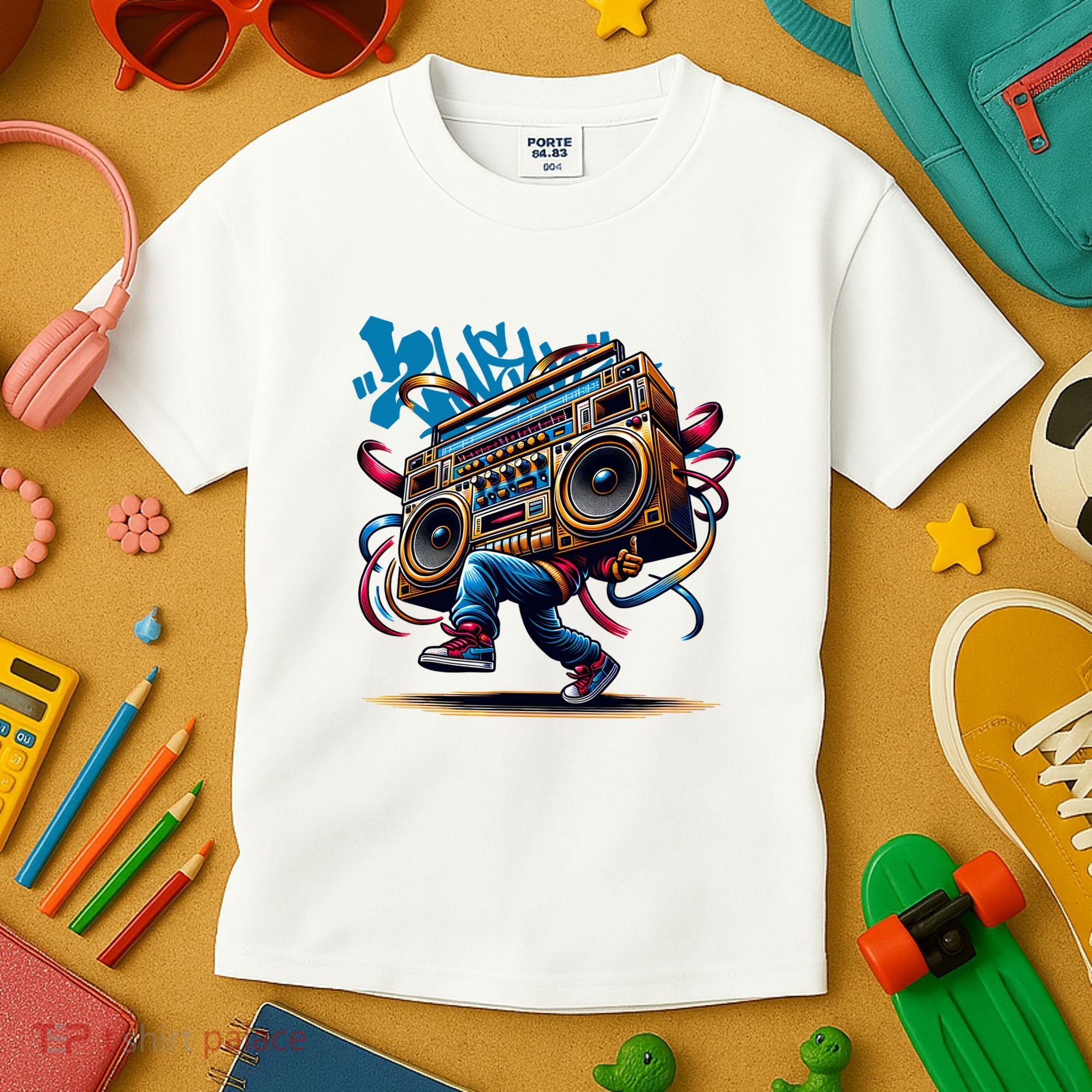 Graffiti Vibes: My GenerationS Boombox Beats Kids T-Shirt