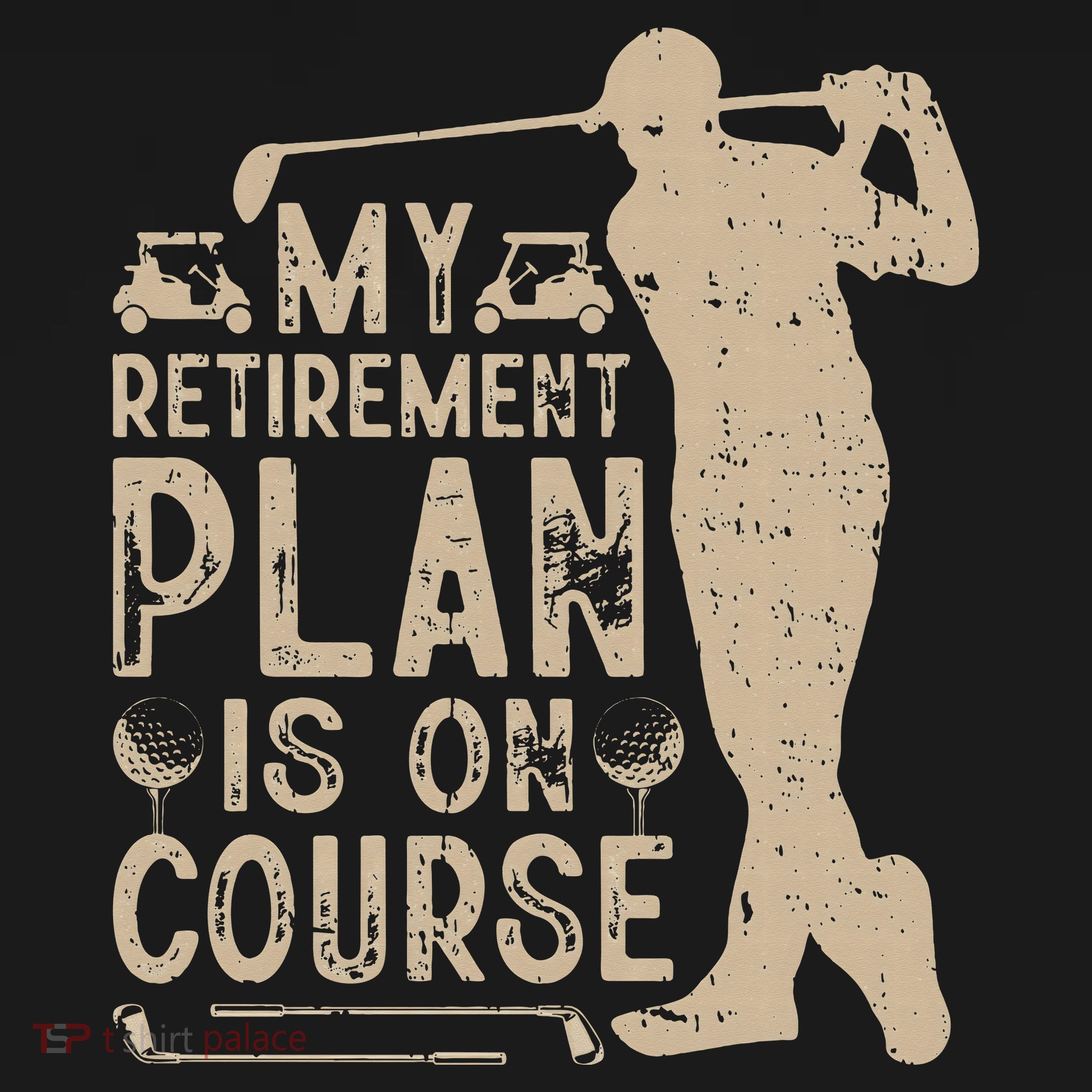 Golf vintage My Retirement Plan Golfing Golf T-Shirt