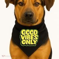 Good Vibes Only USA-Made Doggie Bandana thumb 1