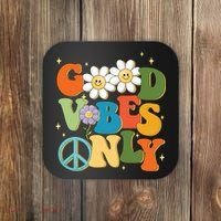 Good Vibes Only Retro Hippie Coaster thumb 0