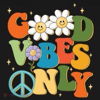 Good Vibes Only Retro Hippie Coaster thumb 2