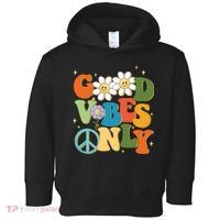 Good Vibes Only Retro Hippie Toddler Hoodie thumb 0