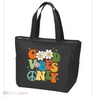 Good Vibes Only Retro Hippie Tote Bag thumb 3