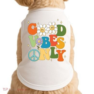 Good Vibes Only Retro Hippie Doggie Tank