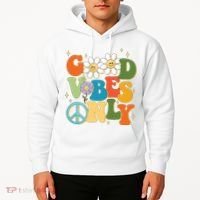 Good Vibes Only Retro Hippie Hoodie thumb 2